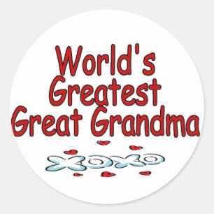 World's Greatest Great Grandma Classic Round Sticker