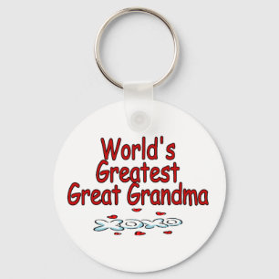 World's Greatest Great Grandma Key Ring