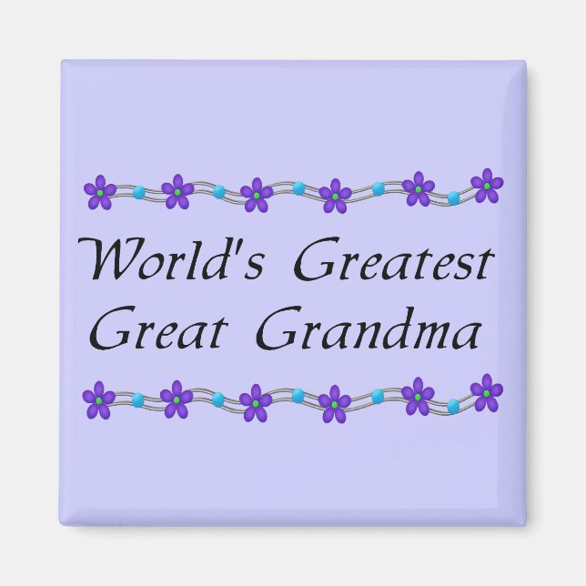 World's Greatest Great Grandma Magnet (Front)