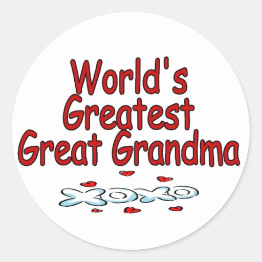 World's Greatest Great Grandma Stickers