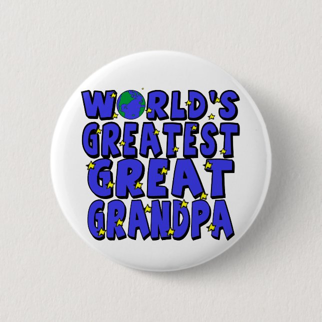 World's Greatest Great Grandpa 6 Cm Round Badge (Front)