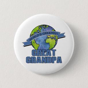 World's Greatest Great Grandpa 6 Cm Round Badge