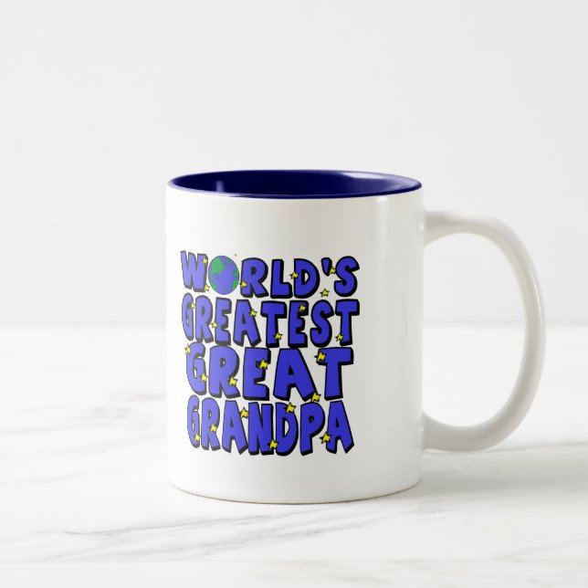 World's Greatest Great Grandpa Two-Tone Coffee Mug (Right)