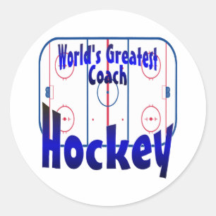 World's Greatest Hockey Coach Classic Round Sticker
