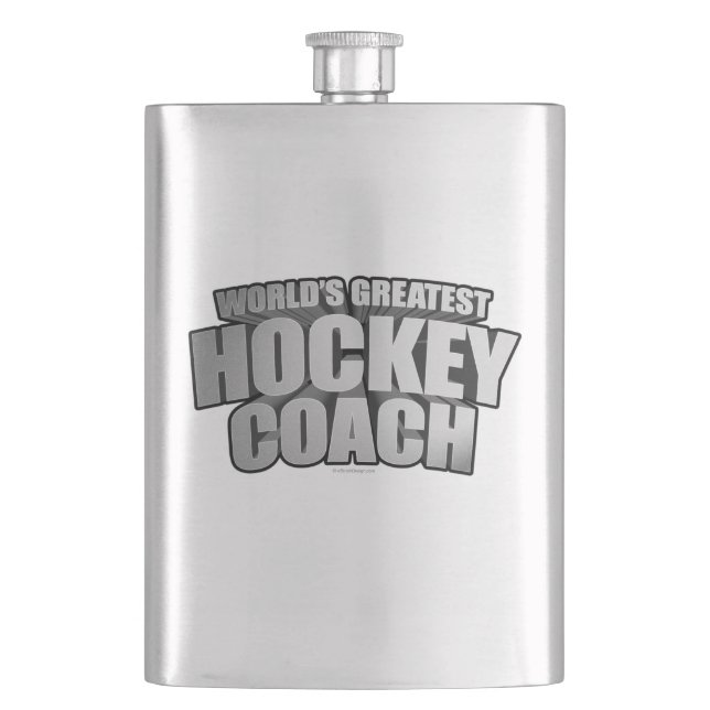 World's Greatest Hockey Coach Flask (Front)