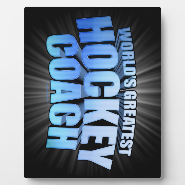 World's Greatest Hockey Coach Plaque (Front)