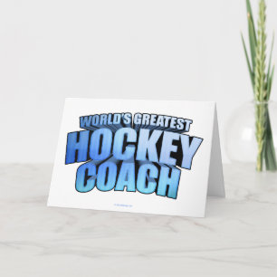 Worlds Greatest Hockey Coach Thank You Card