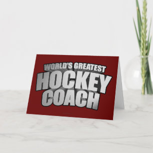 Worlds Greatest Hockey Coach Thank You Card
