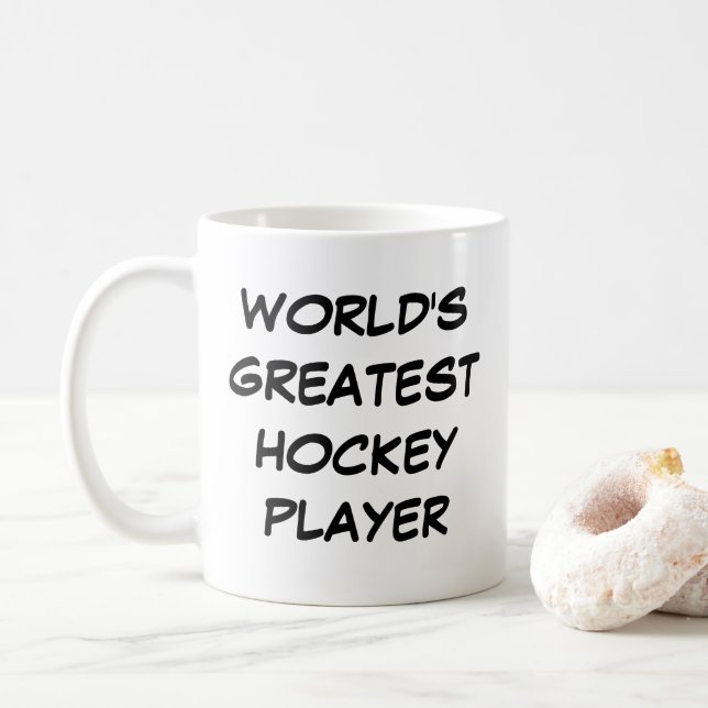 "World's Greatest Hockey Player"  Mug (With Donut)
