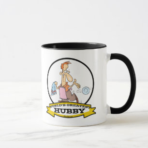 WORLDS GREATEST HUBBY MEN CARTOON MUG