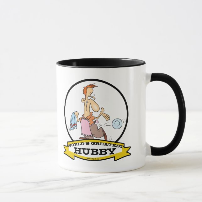 WORLDS GREATEST HUBBY MEN CARTOON MUG (Right)