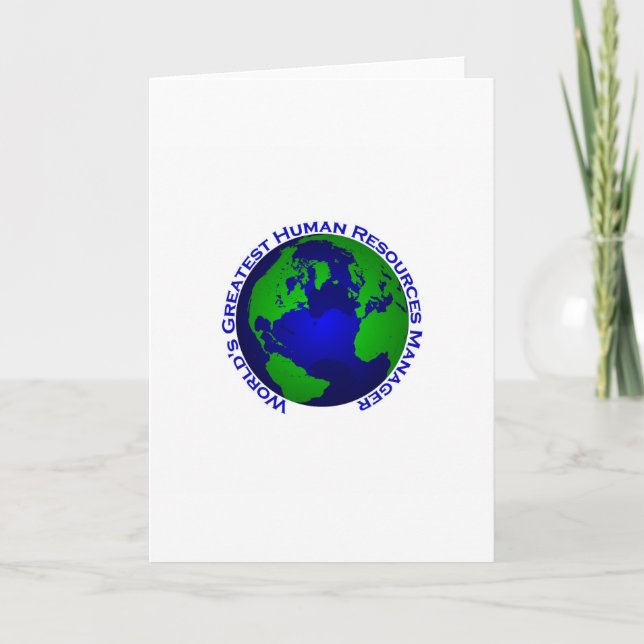 World's Greatest Human Resources Manager Card (Front)