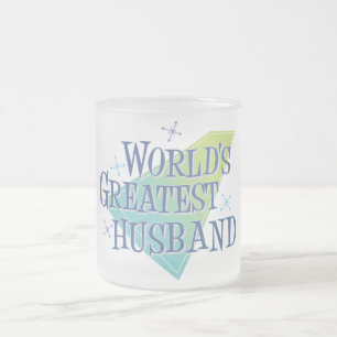 World's Greatest Husband Frosted Glass Coffee Mug