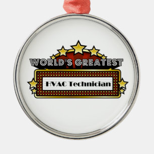 World's Greatest HVAC Technician Metal Tree Decoration