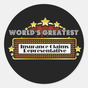 World's Greatest Insurance Claims Representative Classic Round Sticker