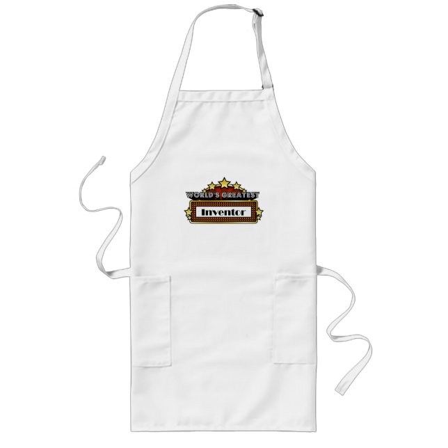 World's Greatest Inventor Long Apron (Front)