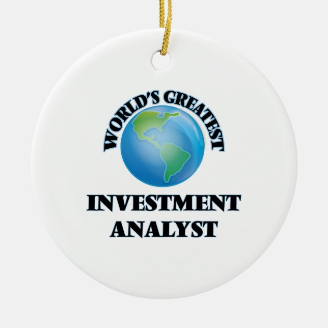 World's Greatest Investment Analyst Ceramic Tree Decoration (Front)