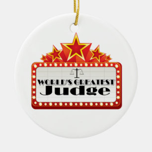 World's Greatest Judge Ceramic Tree Decoration