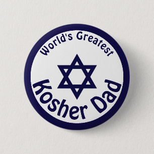 World's Greatest Kosher Dad 6 Cm Round Badge