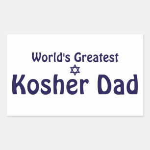 World's Greatest Kosher Dad Rectangular Sticker