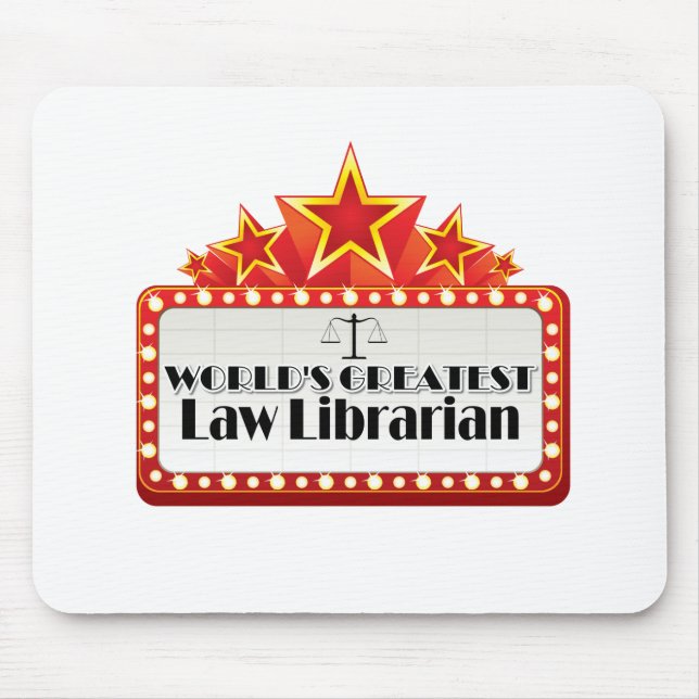 World's Greatest Law Librarian Mouse Mat (Front)