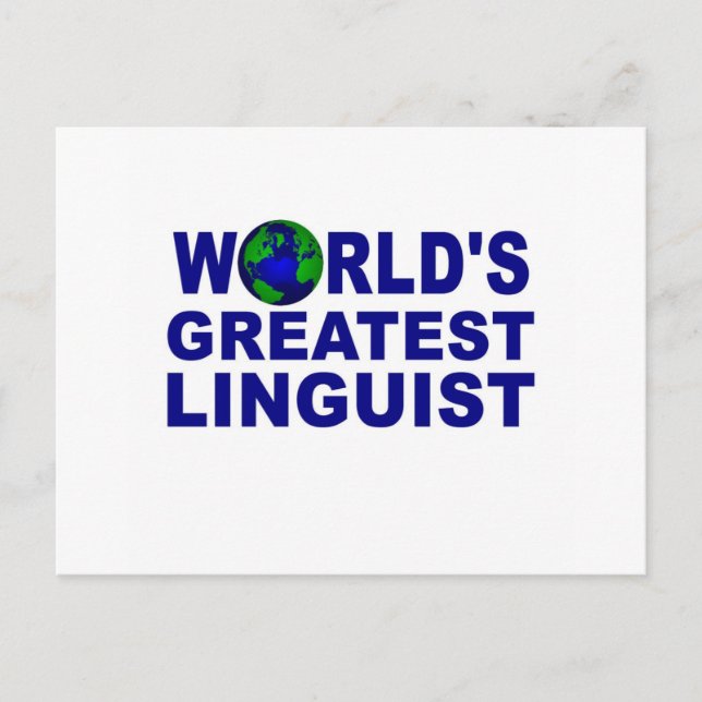 World's Greatest Linguist Postcard (Front)
