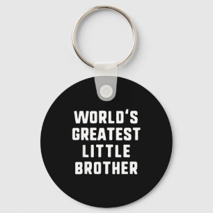World's greatest little brother funny family key ring