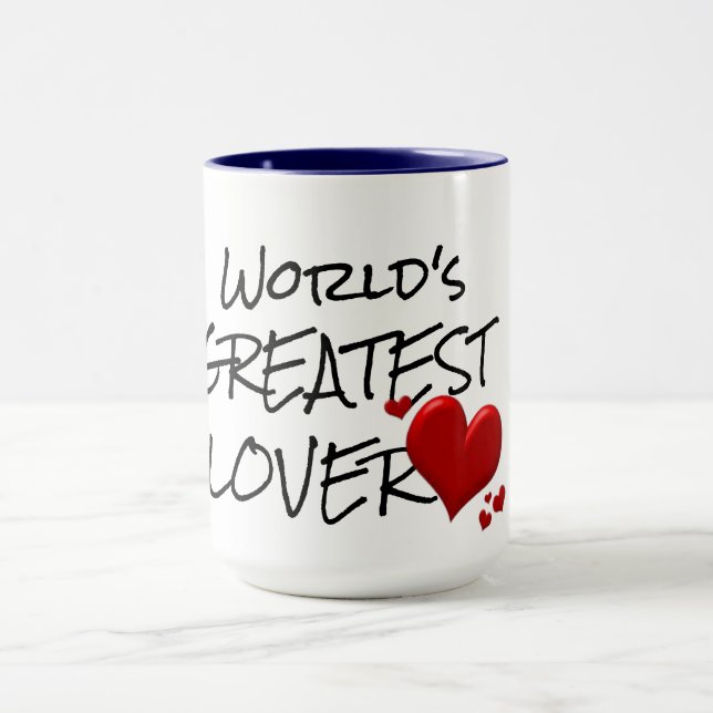 worlds greatest lover cute chic coffee mug design (Center)
