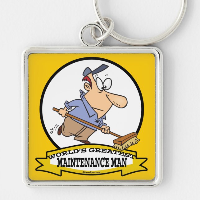 WORLDS GREATEST MAINTENANCE MAN CARTOON KEY RING (Front)