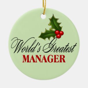 World's Greatest Manager Ceramic Tree Decoration