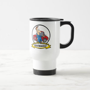 WORLDS GREATEST MECHANIC II CARTOON TRAVEL MUG