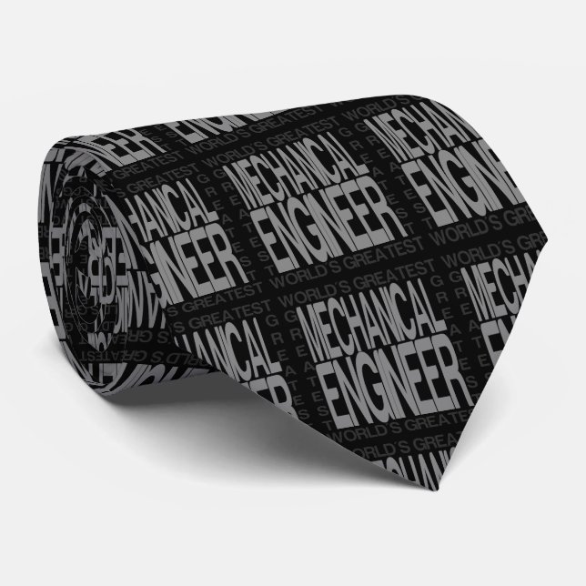 Worlds Greatest Mechanical Engineer Tie (Rolled)