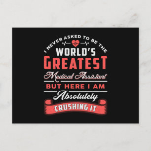 Worlds Greatest Medical Assistant Doctor Funny Postcard