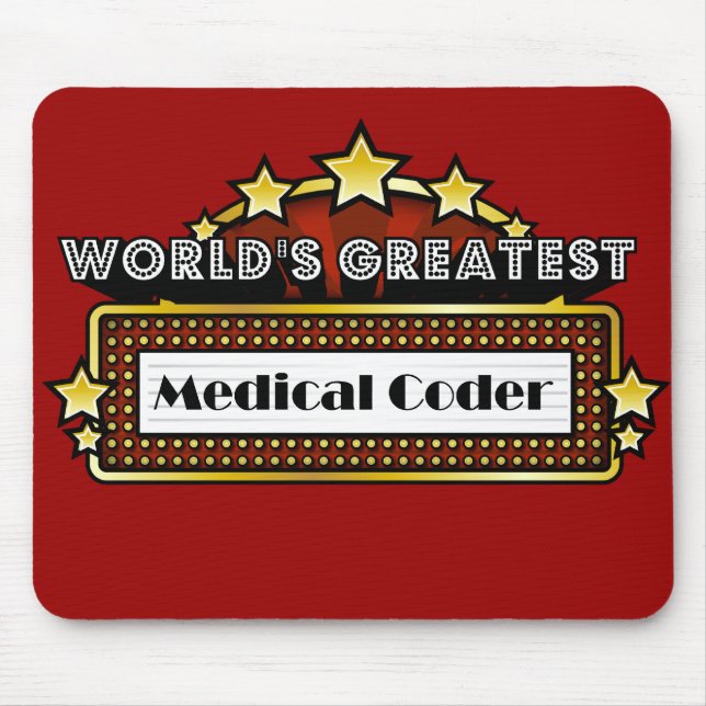 World's Greatest Medical Coder Mouse Mat (Front)
