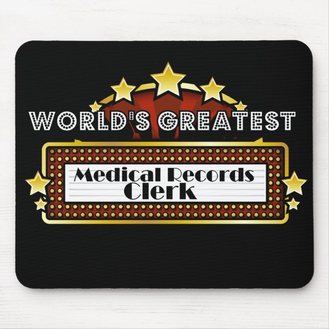 World's Greatest Medical Records Clerk Mouse Mat (Front)