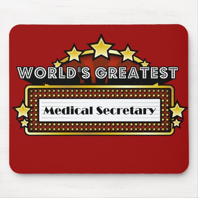 World's Greatest Medical Secretary Mouse Mat (Front)