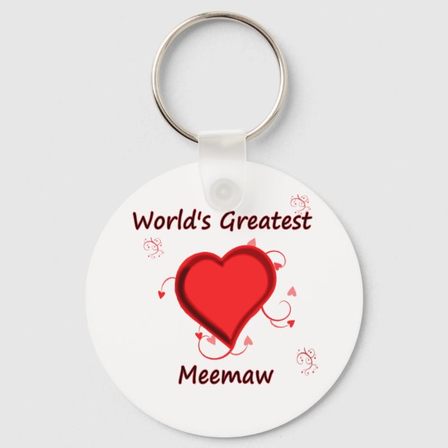 World's Greatest meemaw Key Ring (Front)