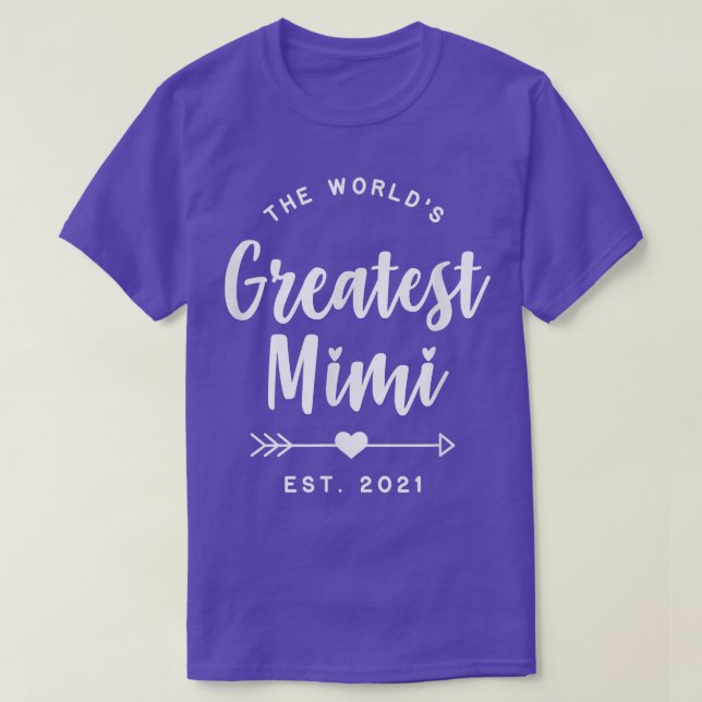 World's Greatest Mimi Est T-Shirt (Design Front)