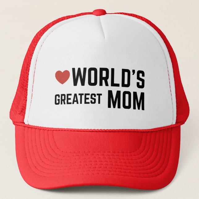 WORLDS GREATEST MOM TRUCKER HAT (Front)