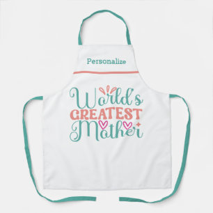 World's Greatest Mother Gift for Mum Kitchen Apron