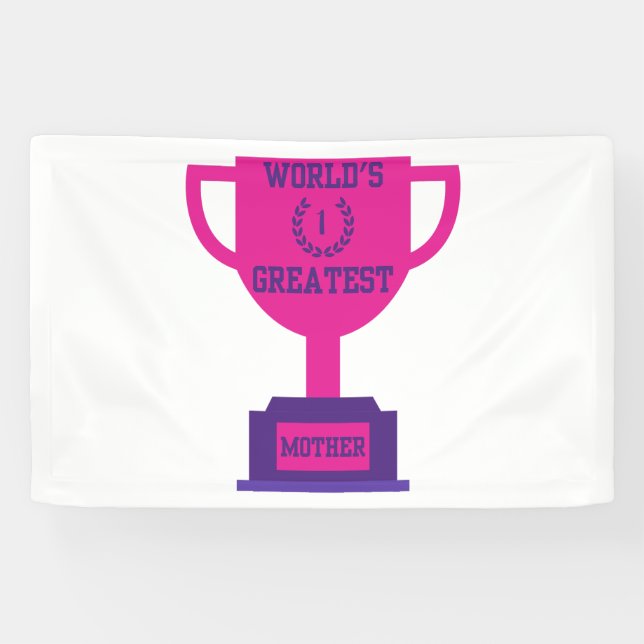 World's Greatest Mother's Day 2.5x4 Vinyl Banner (Horizontal)
