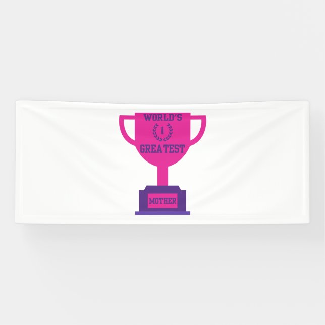 World's Greatest Mother's Day 2.5x6 Vinyl Banner (Horizontal)