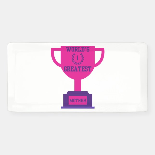 World's Greatest Mother's Day 2x1 Vinyl Banner (Horizontal)
