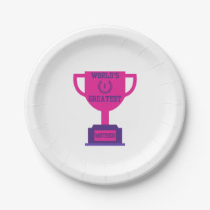 World's Greatest Mother's Day Paper Plates