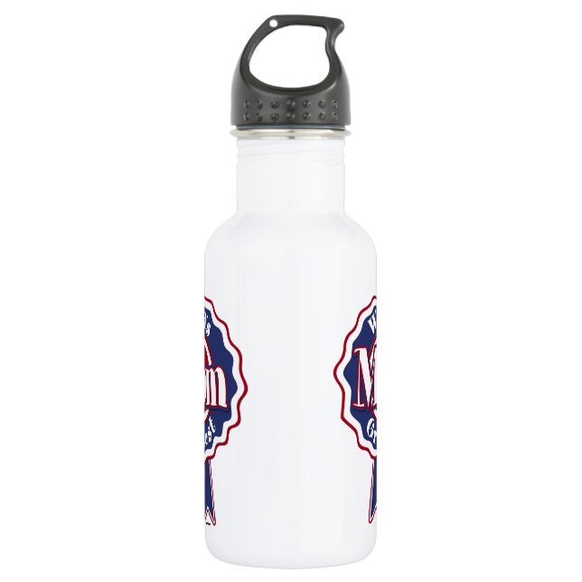 Worlds Greatest Mum Blue Ribbon 532 Ml Water Bottle (Front)