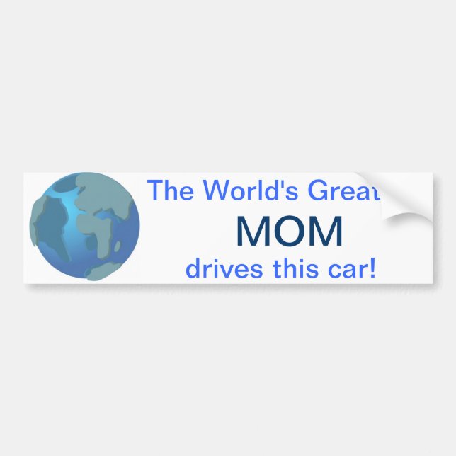 World's Greatest Mum Bumper Sticker (Front)