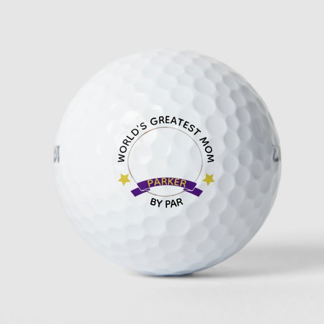 World's Greatest Mum By Par Personalised Photo Golf Balls (Front)