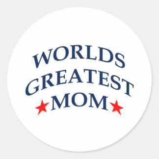 Worlds Greatest Mum Classic Round Sticker