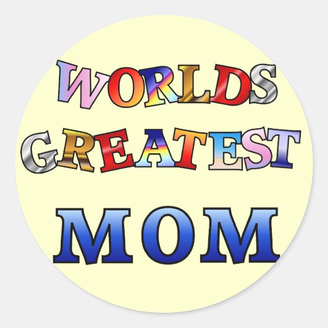 Worlds Greatest Mum Classic Round Sticker (Front)