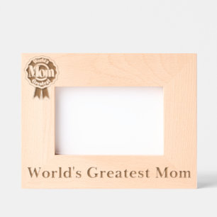 World's Greatest Mum Etched Frames